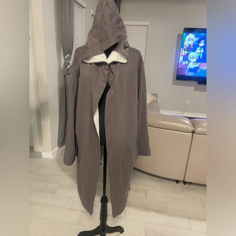 Four Season cotton wool blend heavy hoodie unisex robe L/XL missing th waist tie - Picture 2 of 7
